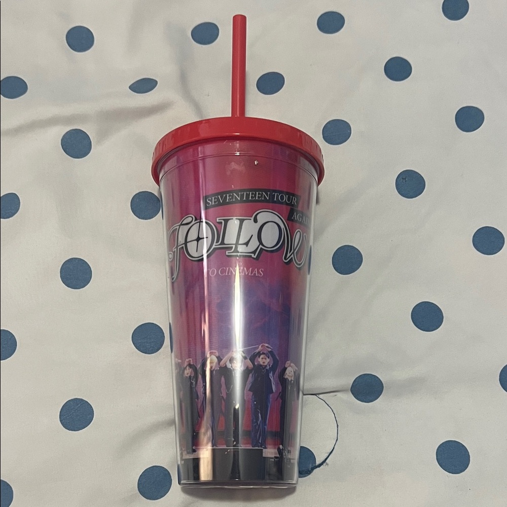 Seventeen Tour Again Follow Tumbler with Straw.